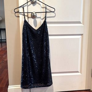 Banana Republic blue sequin dress